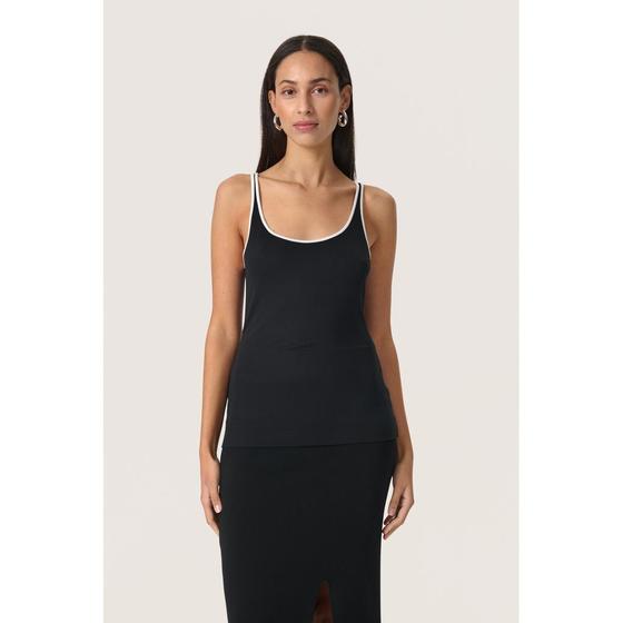 SOAKED IN LUXURY Tank Top SLIda 30408069 schwarz-weiß