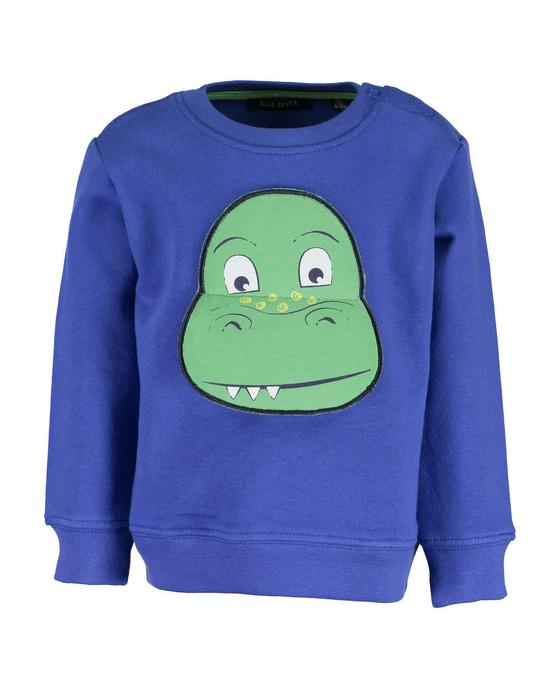 Sweatshirt "Hippo" mit Aufklappmaul, reine Baumwolle, ocean