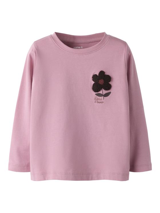 Name It Langarm Shirt Blume Lilas