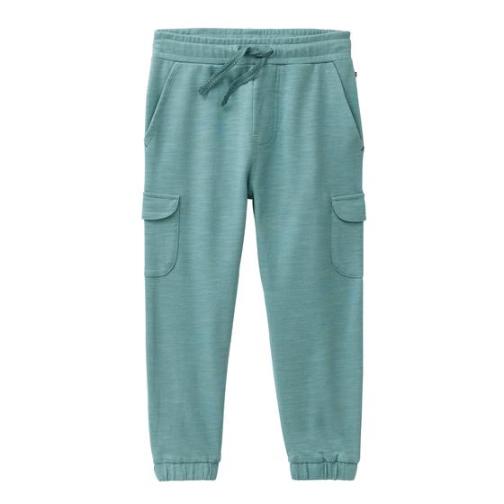 People wear Organic Sweat Hose Petrol