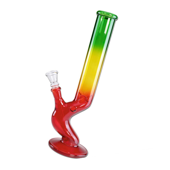 Glasbong, Rasta, Zylinder, gebogen, Ice