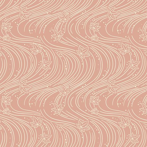 Ahornblatt auf Altrosa Wellen Cloud9 Fabrics The Orchard Season bei Spreefee entdecken