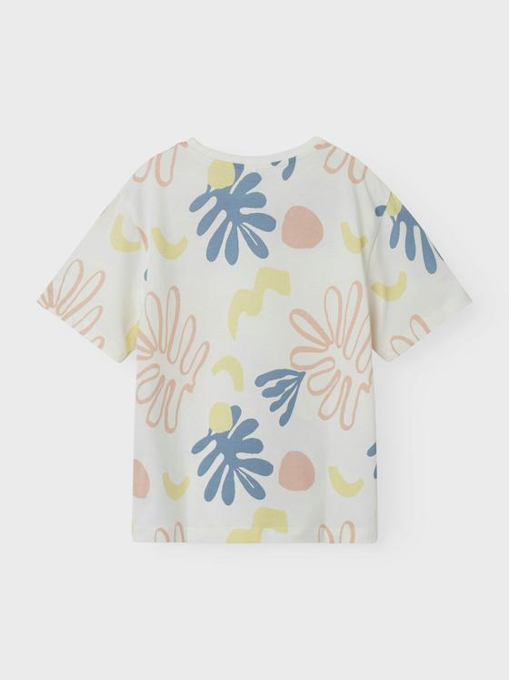 Name It T-Shirt Wild Flowers Jet Stream
