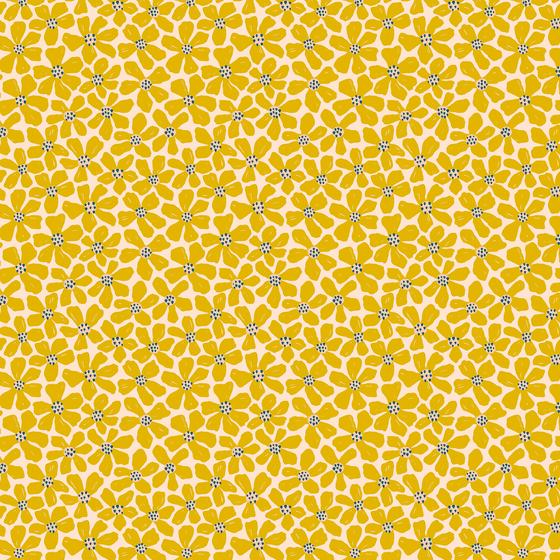 Baumwollstoff mit farbenfrohem Blumenmuster aus der Kollektion Petals in the Sun – Let Us Live Like Flowers Sundance von Sandra Hutter by Spreefee