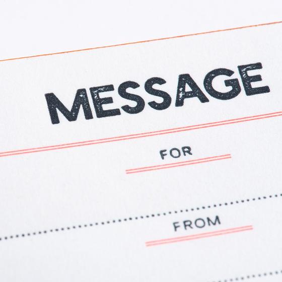 Letterpress Notes Set Today und Message