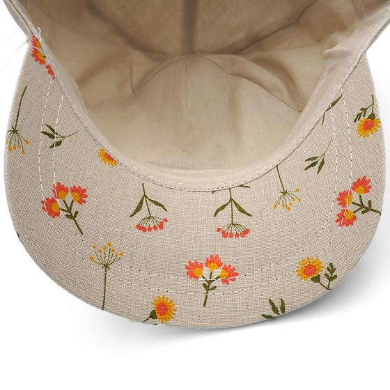 Cap "Blumen", weicher Leinen-Baumwoll-Mix, UPF30