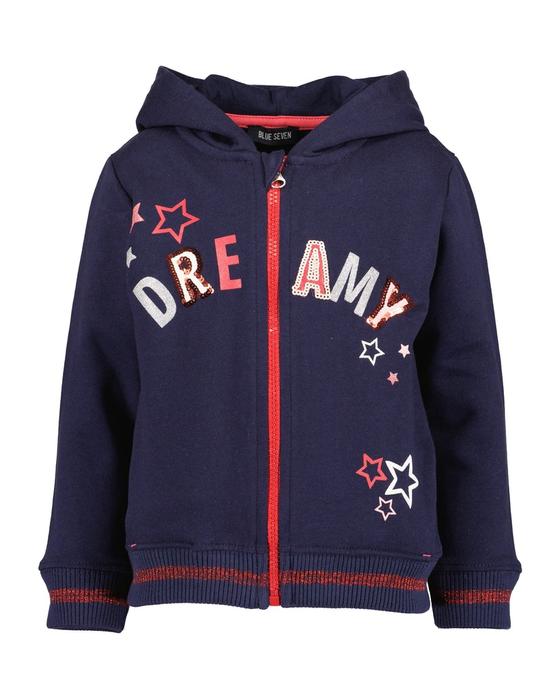 Sweatjacke "Dreamy" mit Kapuze, reine Baumwolle