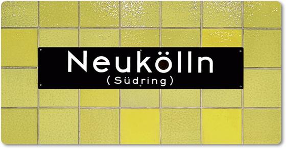 Ubahnhof Neukölln U-Bahn Souvenir Magnet Kühlschrankmagnet Berlin von tom bäcker - U7 - Karl-Marx-Strasse-Grenzallee - Südring - Ringbahn 