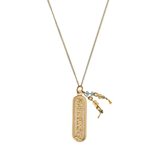 Love Chain OmManiPadmHum, Gold mit Citrinen