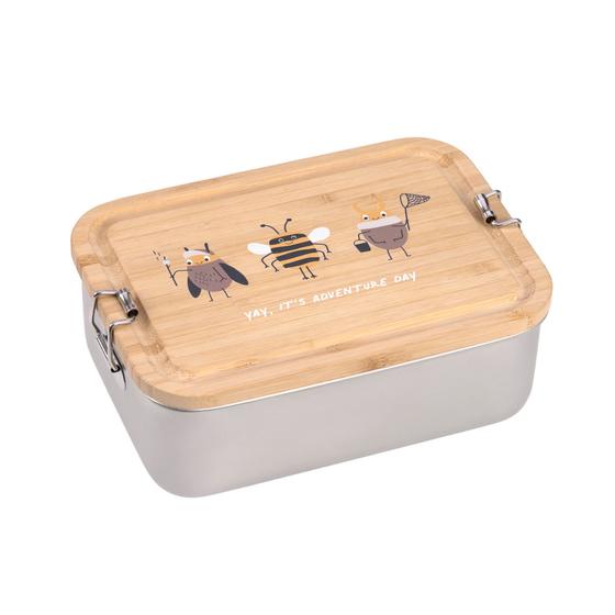 Lässig Lunchbox Edelstahl Bamboo Nature