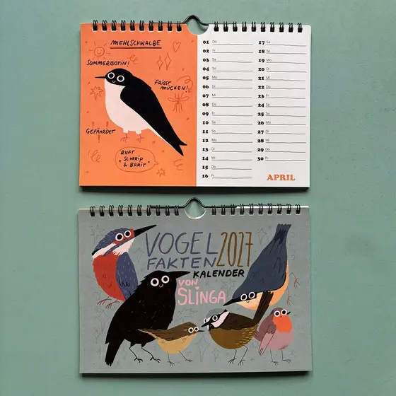 Der Vogel Fakten Kalender 2027 von Slinga