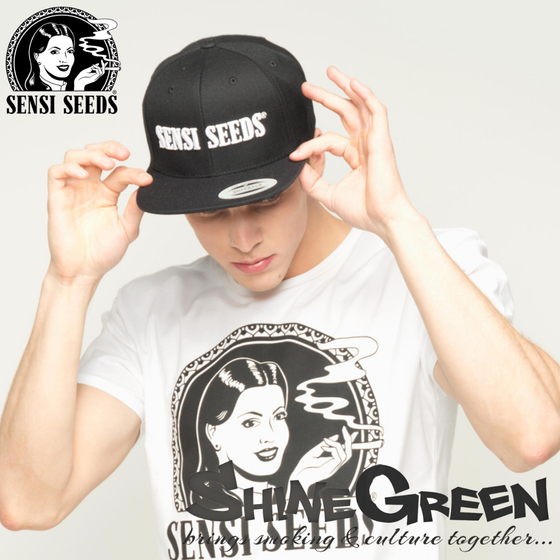 Basecap, Sensi Seeds®, Snapback, Weiß, Promo 1