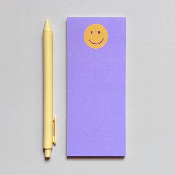 jakob & sohn Kleiner Notizblock - Smile - lila