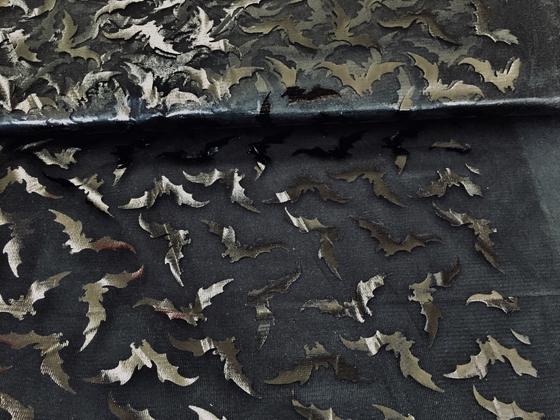Tüll Fledermaus schwarz