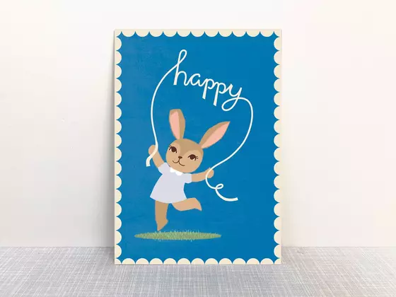 Monimari Postkarte Happy Hase