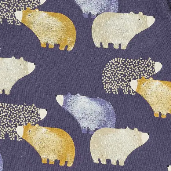 Sense Organics Pyjama Long John Bärendruck Blau