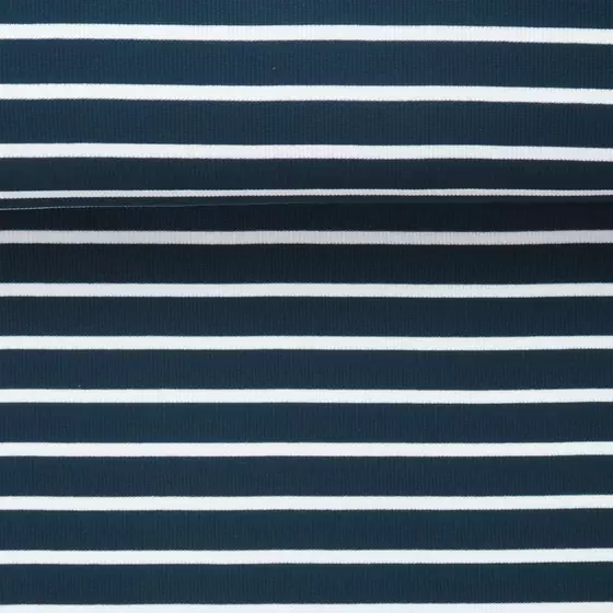 Ripp-Jersey Streifen marine
