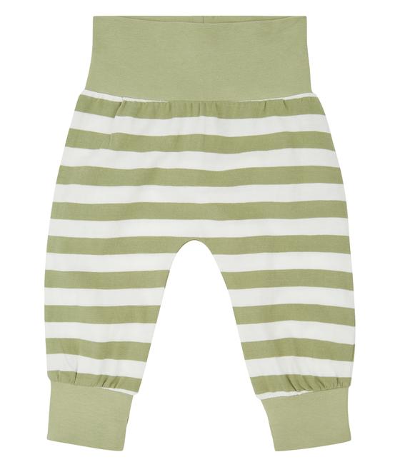 Jersey-Hose "Sjors", olive-gestreift, Biobaumwolle