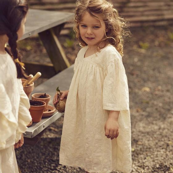 Müsli by Green Cotton Puff Dress Poetry Natural