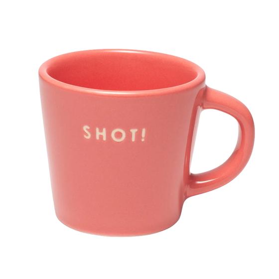 VONDELS Keramik Espresso Tasse SHOT! - korall-rot - 80ml - 2er Set 