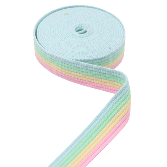 Gurtband 32mm Streifen pastell