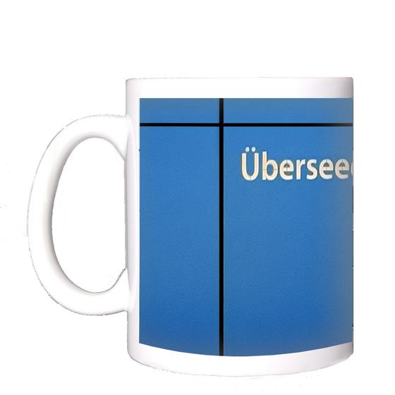 U-Bahn Hamburg Kaffeebecher Kaffeetasse U-Bahnhof Überseequartier, Hochbahn Linie U4, tom bäcker, Geschenkidee Hansestadt, Souvenir, Hafencity, Universität, Jungfernstieg, #lieblingstasse, online shoppen, Souvenir