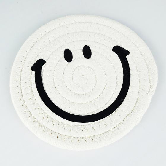 goldmarie Deko Untersetzer SMILE - creme - 12,5cm