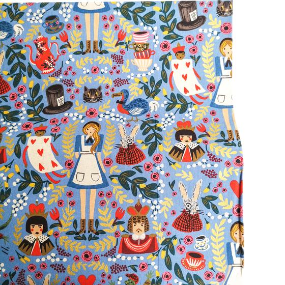 Cotton + Steel Canvas - Wonderland - Light Blue Metallic -  Rifle Paper Co.