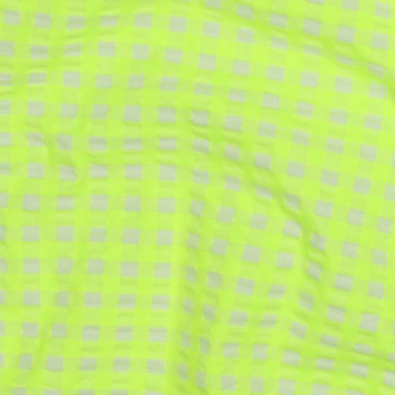Seersucker Neon Karo gelb