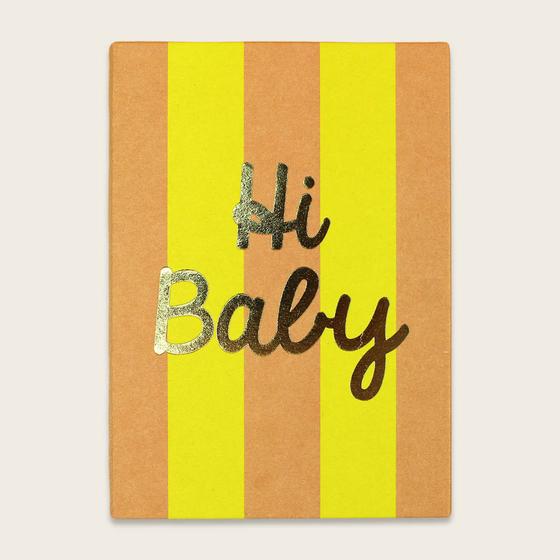 ava&yves Postkarte - Hi Baby Lachs Gelb