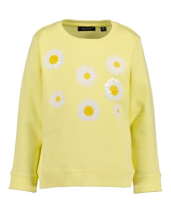Sweatshirt "Flower", reine Baumwolle, gelb