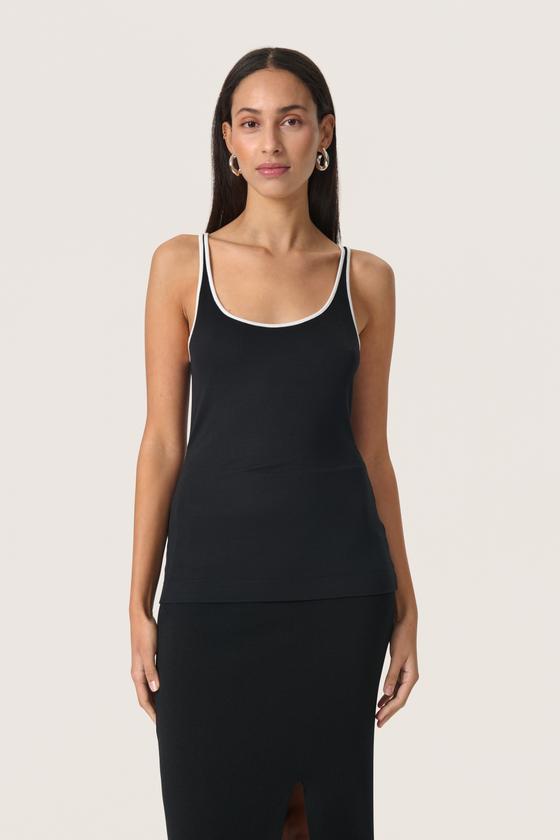 SOAKED IN LUXURY Tank Top SLIda 30408069 schwarz-weiß
