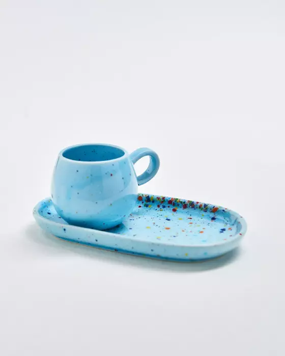 Teller | Untertasse Party Mini-Tablett Blau 
