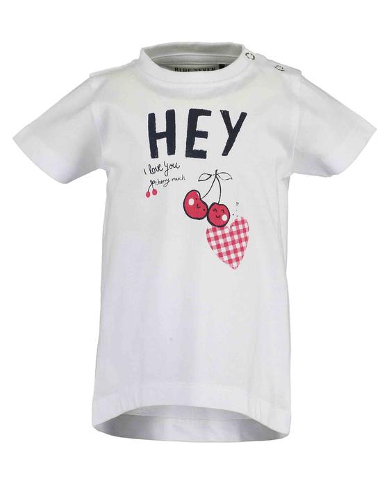 T-Shirt "Hey", reine Baumwolle, weiß
