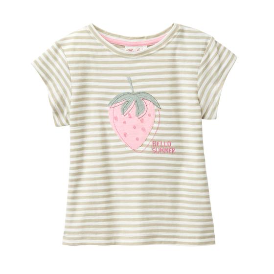 People wear Organic T-Shirt Erdbeere Khaki Geringelt