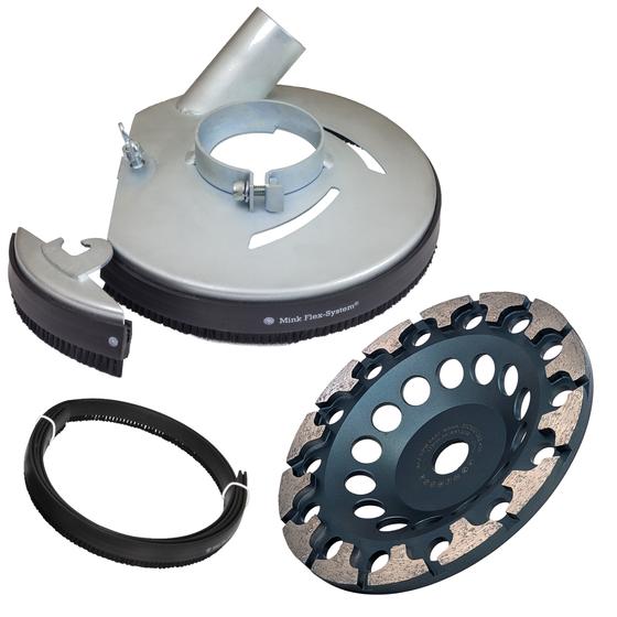 Metall Absaughaube passend zu Bosch Winkelschleifer 230 mm <br> inkl. Schleifteller T-MDW Ultra