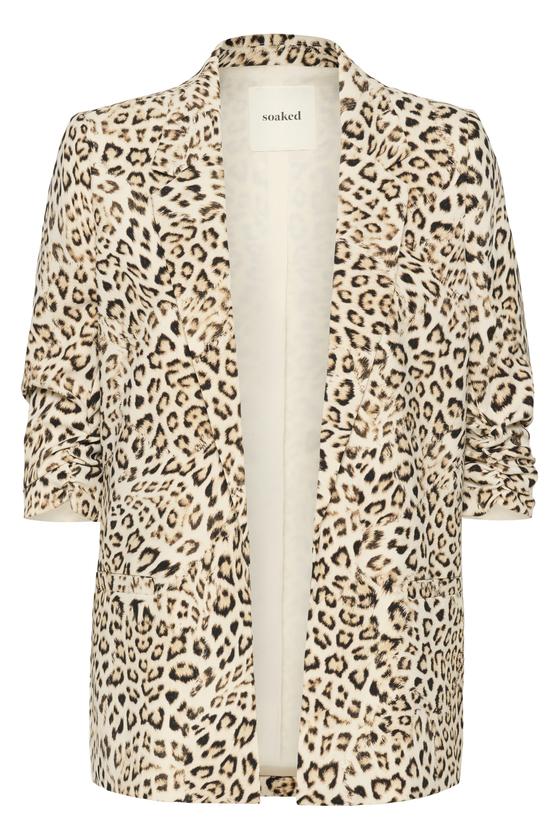 SOAKED Blazer SLShirley Leo-Muster 30405041 - creme-camel