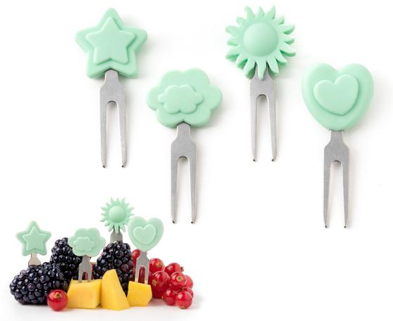 Lekkabox Edelstahl Bento Picks 4er Set Himmelsliebe