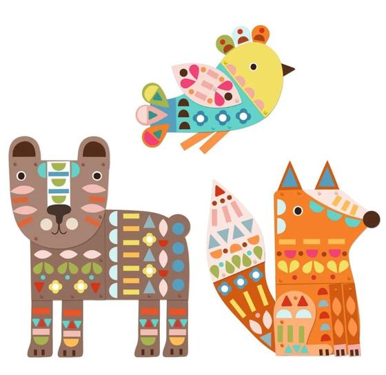 Djeco Basteln mit Papier 3 Riesige Tiere