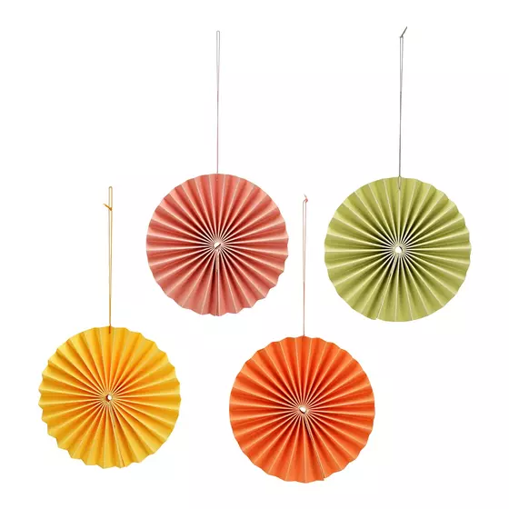 Fächer Pastell aus Papier sortiert 10cm
