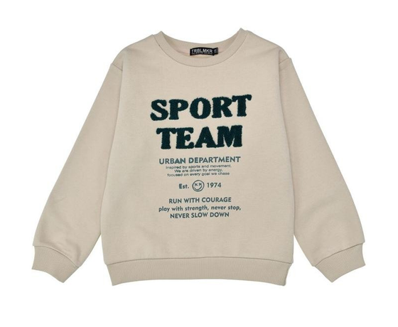 Sweatshirt "Sport Team", angeraut, stone