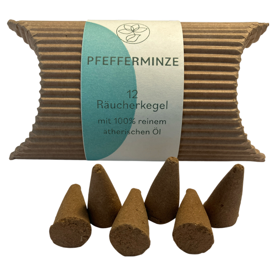 Räucherkegel Pferfferminze mit ätherischem Öl "Natur pur"
