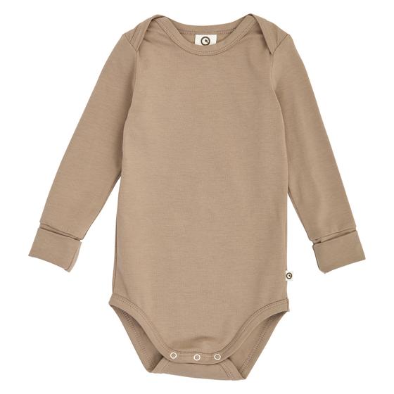 Müsli By Green Cotton Langarm Body Coze Me Walnut 