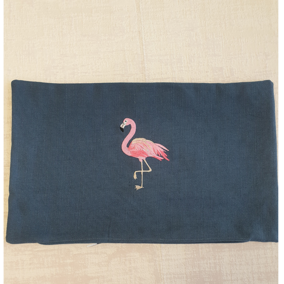 Kissen | Kissenbezug Granada Flamingo / Denim