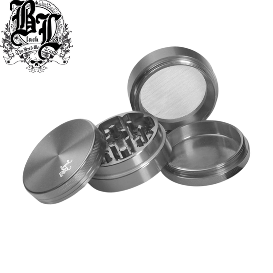 Grinder, Black Leaf®, anodisiert, Aluminium, 4-teilig, Übersicht
