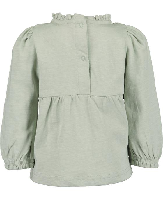 Langarmshirt mit Spitzeneinsatz, gletscher