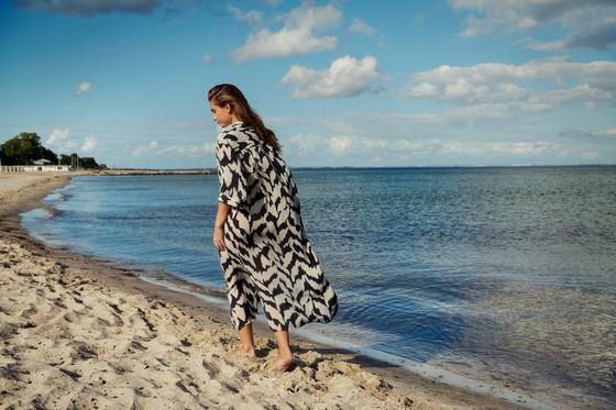 SAINT TROPEZ Blusen Kleid KelsieSZ 30514025 - gemustert - schwarz-weiß