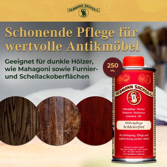 Schellackmöbel richtig pflegen – Möbelpflege Schleierfrei für antike Holzmöbel