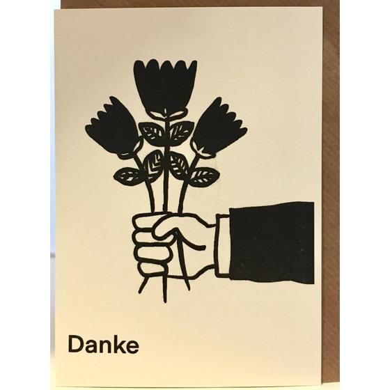 Danke Blume, Klappkarte mit Umschlag von superjuju
