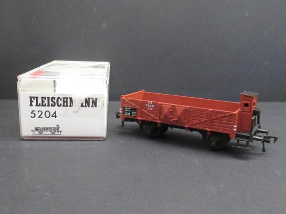 Fleischmann 5204 Hochbord Güterwagen mit Bremserhaus der DB Spur H0 OVP